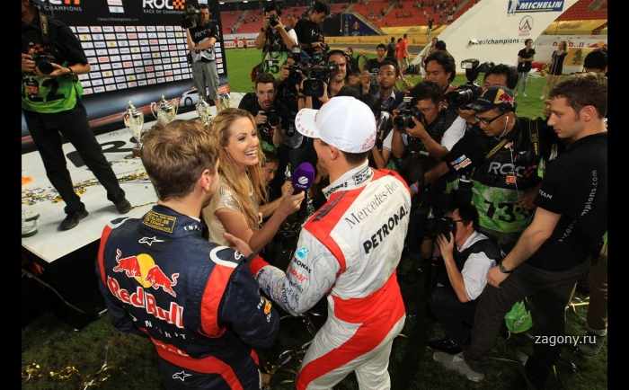 Шумахер и Феттель выйграли гонку чемпионов 2012 (12 фото)