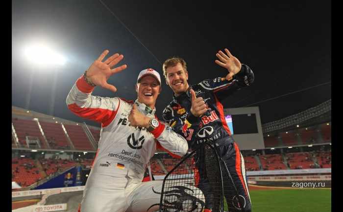 Шумахер и Феттель выйграли гонку чемпионов 2012 (12 фото)